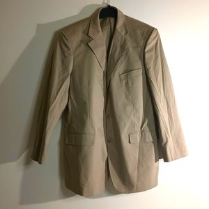 Brooks Brothers “346” Tan Cotton Blend Blazer Size 44 Long